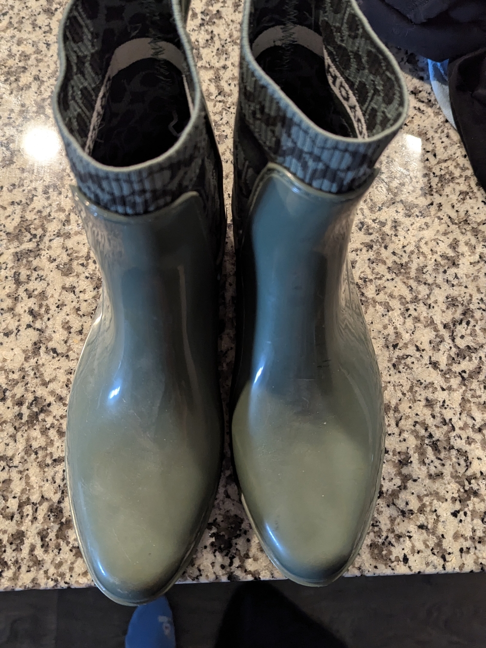 Coach Olive Green Chelsea Rain Ankle Boots - Picture 3 of 6
